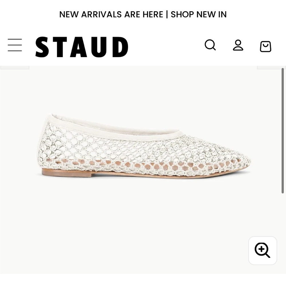 STAUD Ballet Netted Flats size 39.5